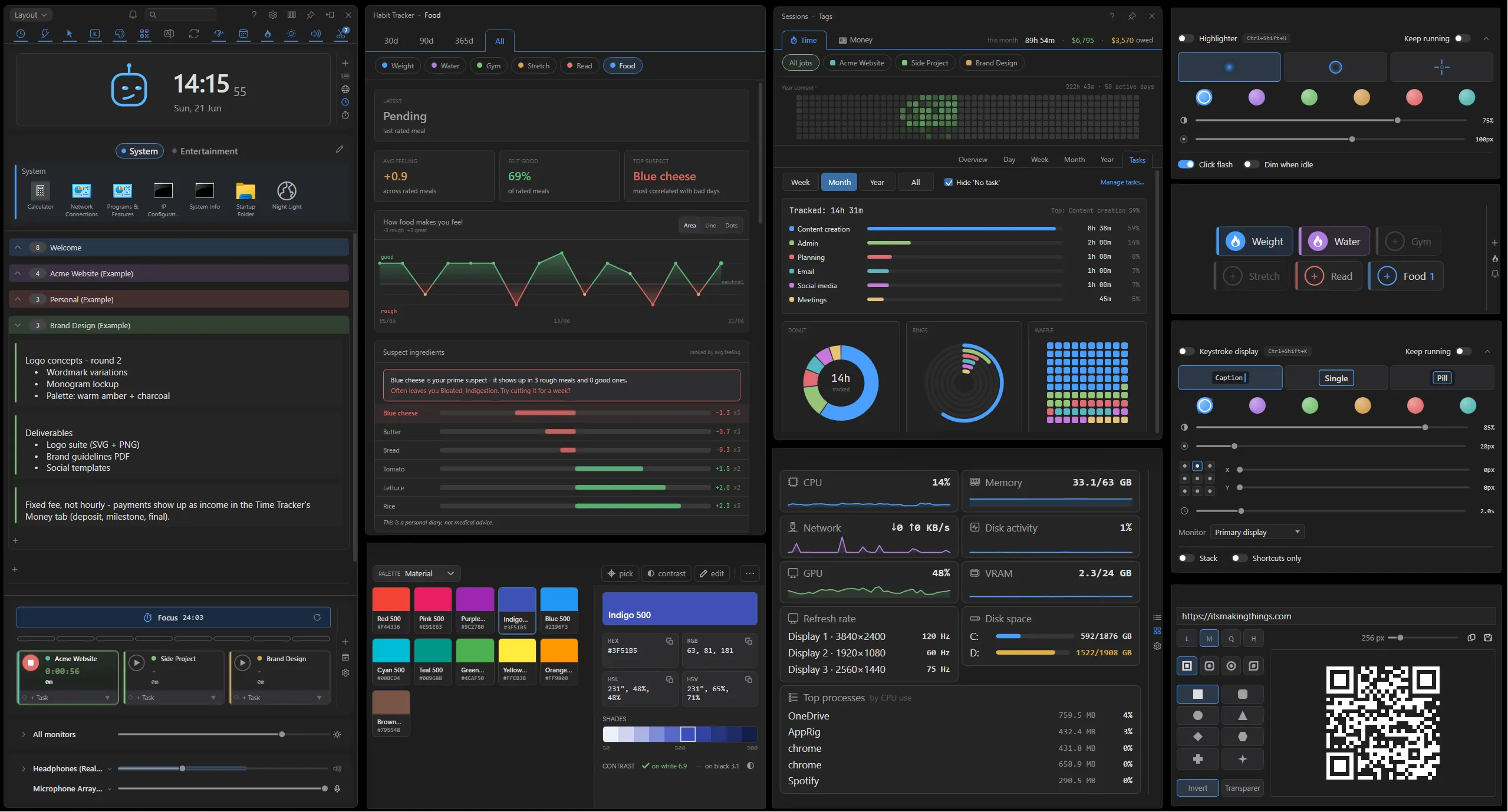 AppRig modules running over a Windows workspace